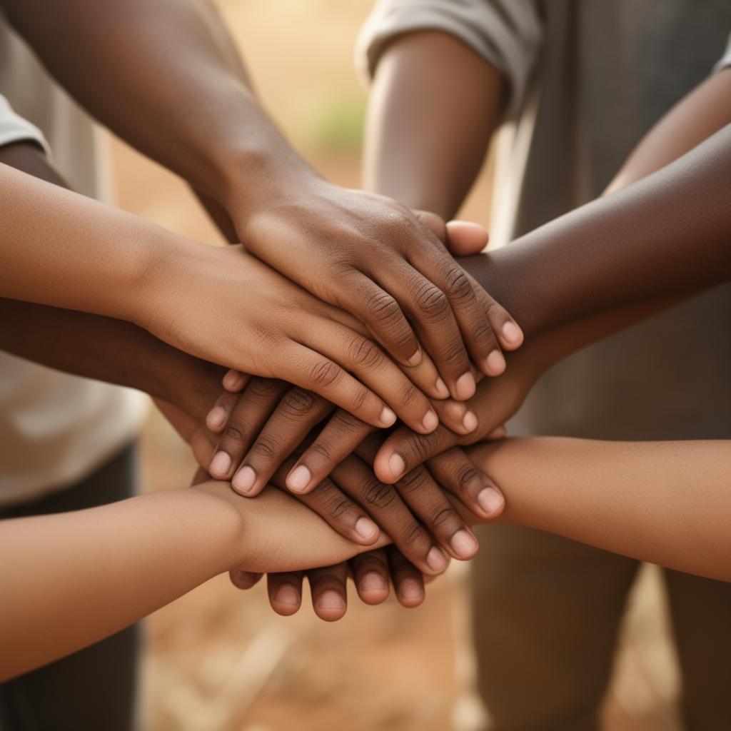 Hands joined together